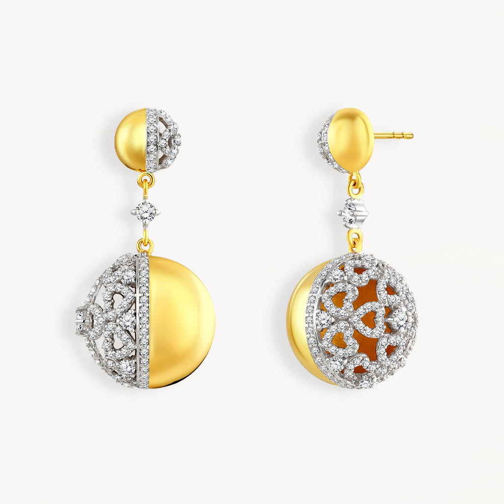 925 STERLING SILVER EARRINGS WITH CUBIC ZIRCONIA