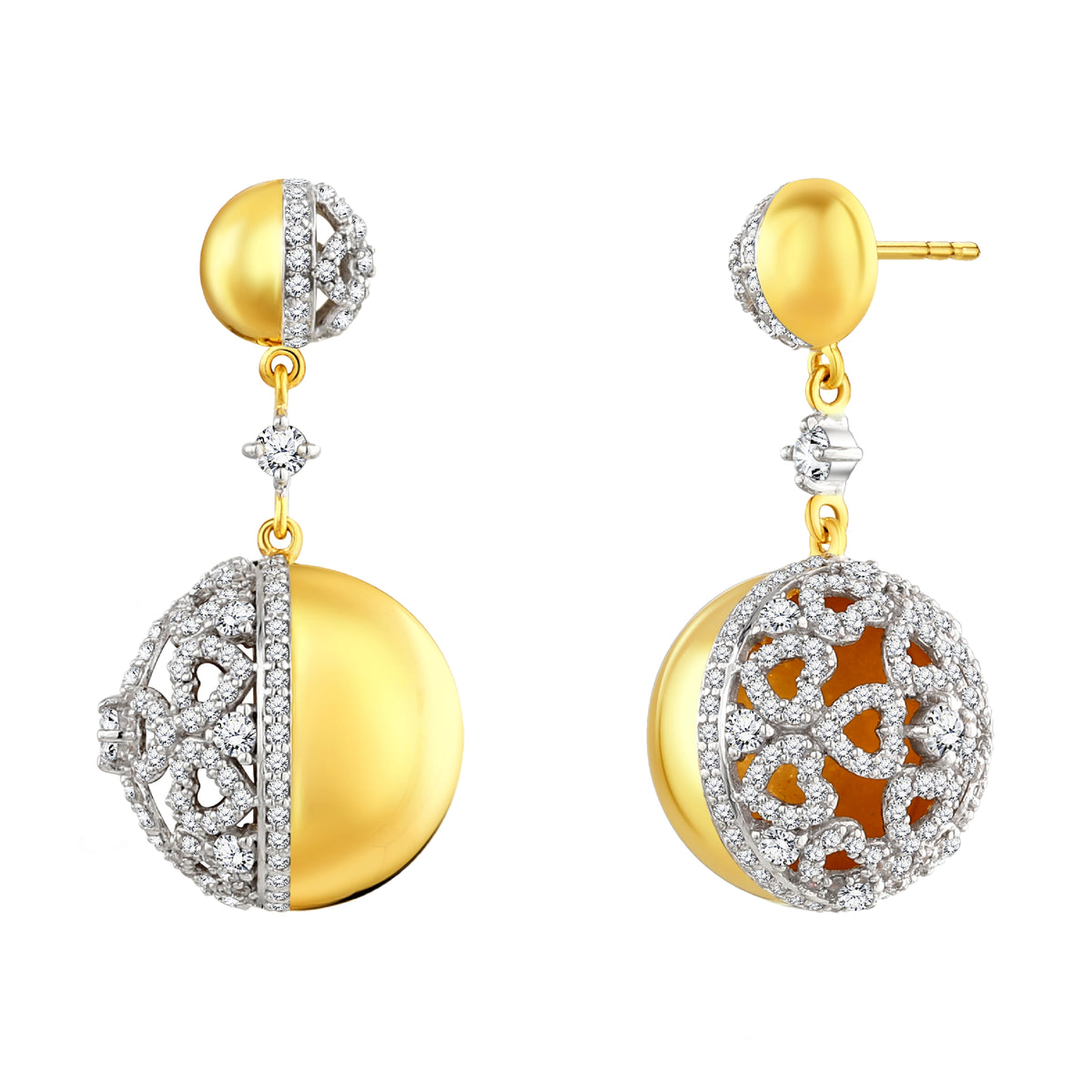 925 STERLING SILVER EARRINGS WITH CUBIC ZIRCONIA