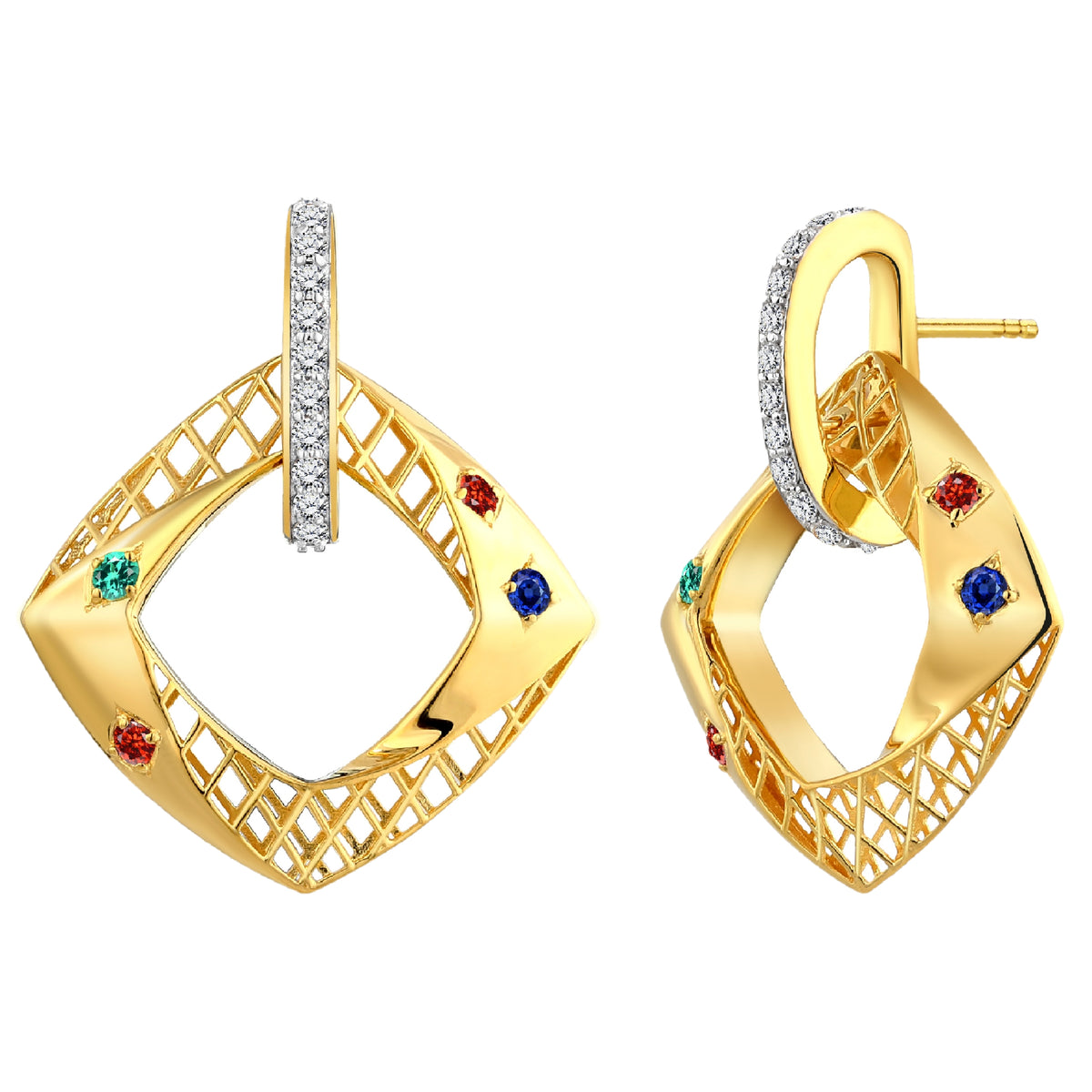 925 STERLING SILVER LE MESH EARRINGS