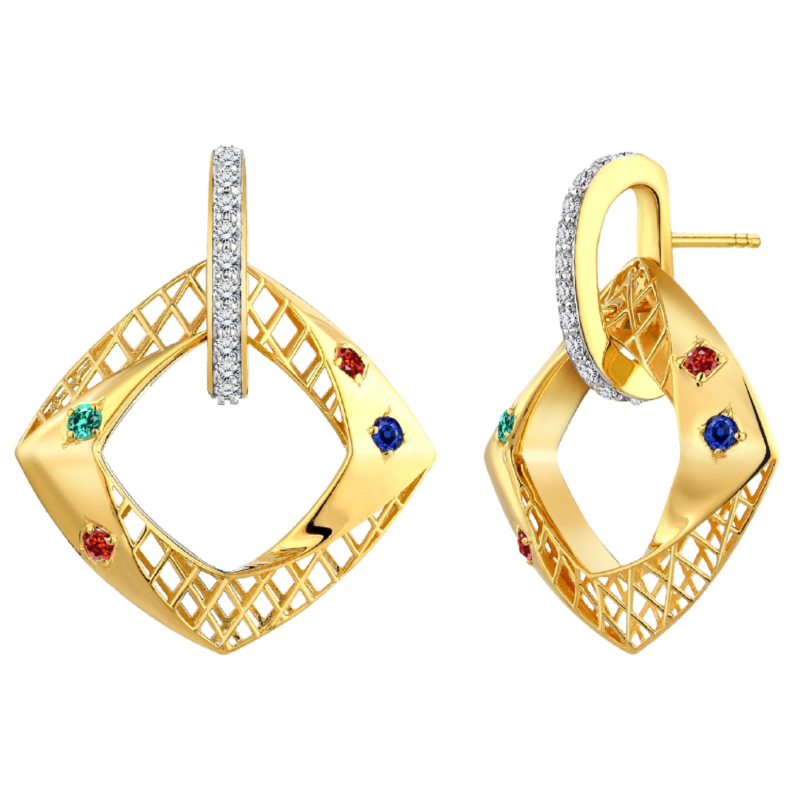 925 STERLING SILVER LE MESH EARRINGS