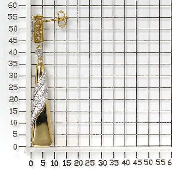 925 STERLING SILVER OPEN WORK EARRINGS WITH CUBIC ZIRCONIA