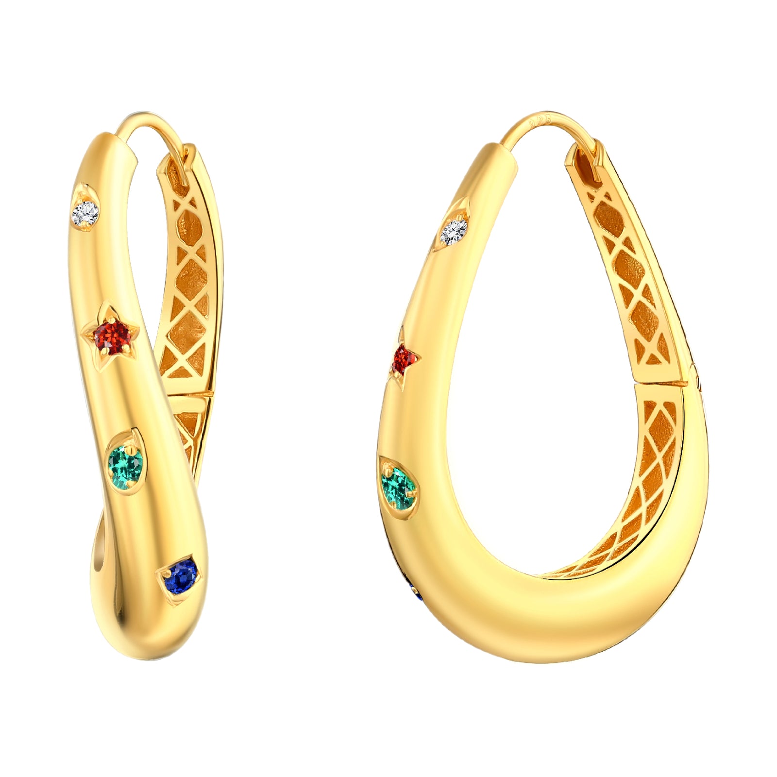 925 STERLING SILVER LE MESH EARRINGS