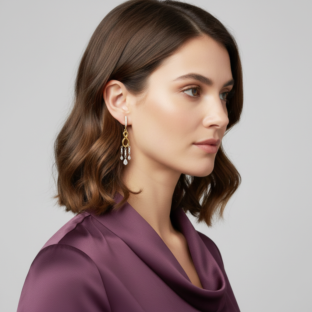 925 STERLING SILVER WATERFALL EARRINGS