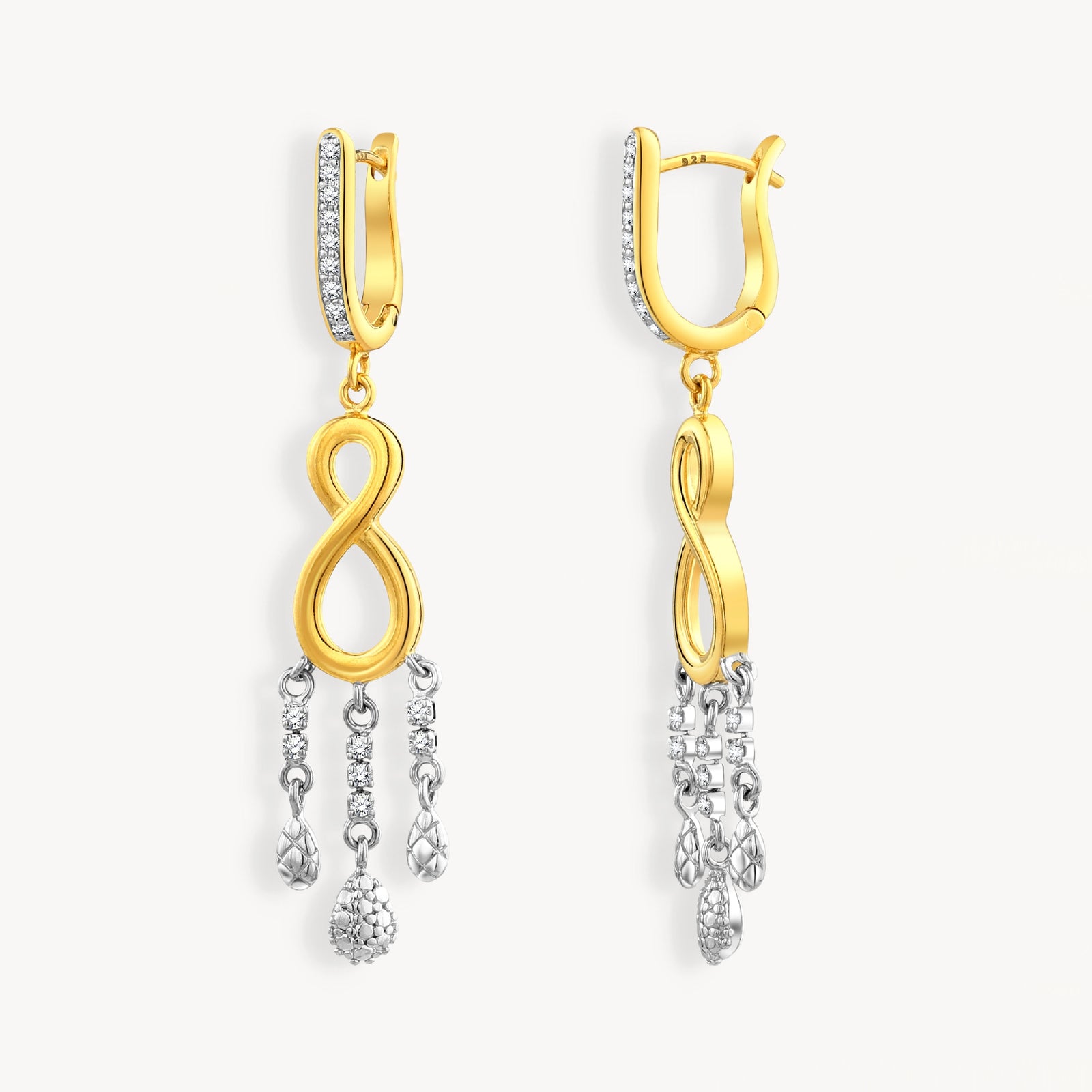 925 STERLING SILVER WATERFALL EARRINGS