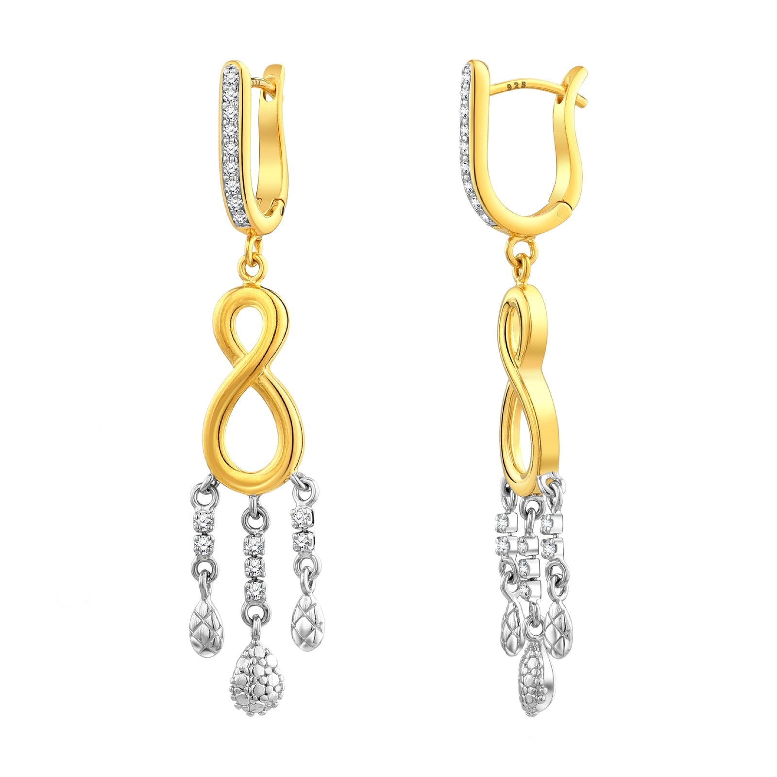 925 STERLING SILVER WATERFALL EARRINGS