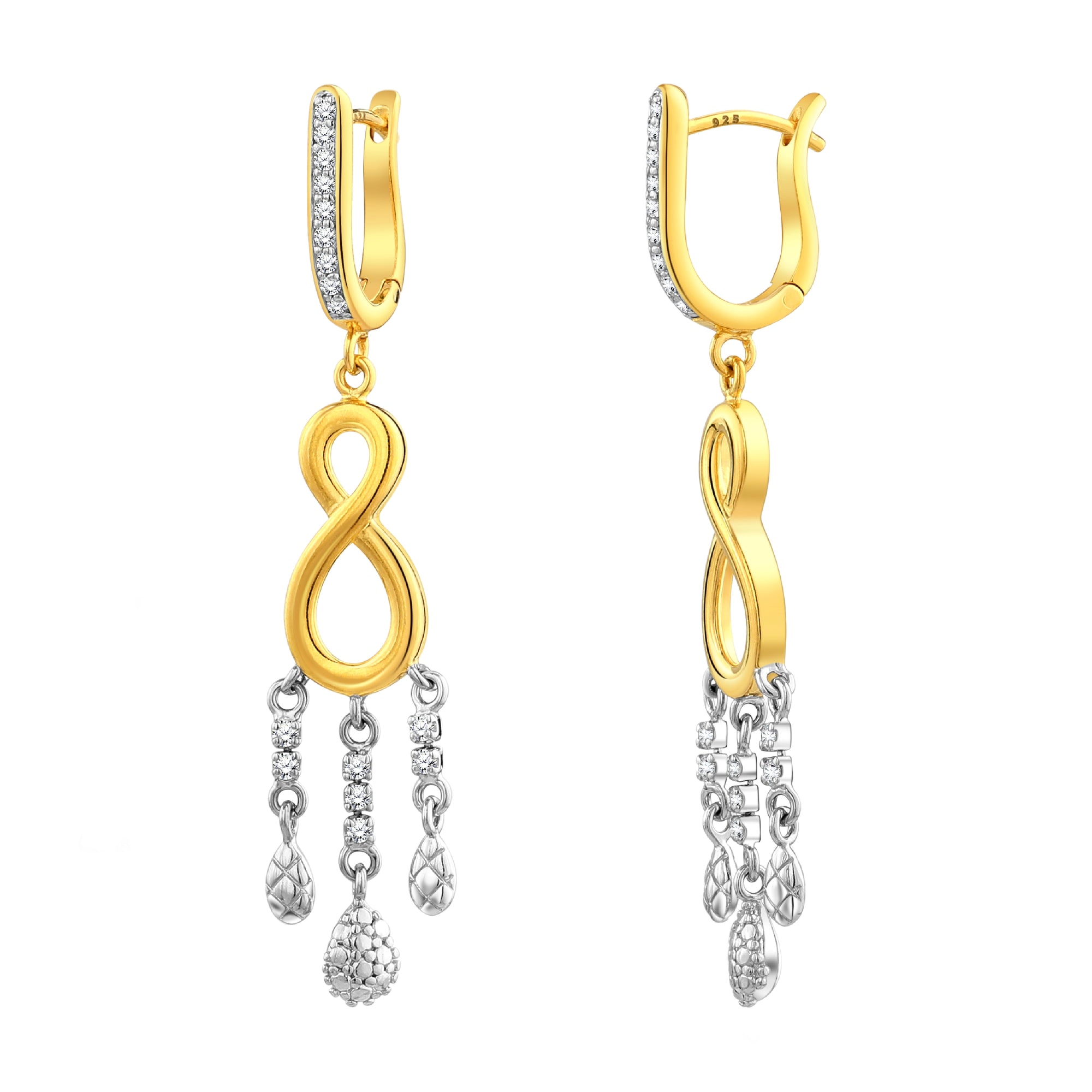 925 STERLING SILVER WATERFALL EARRINGS