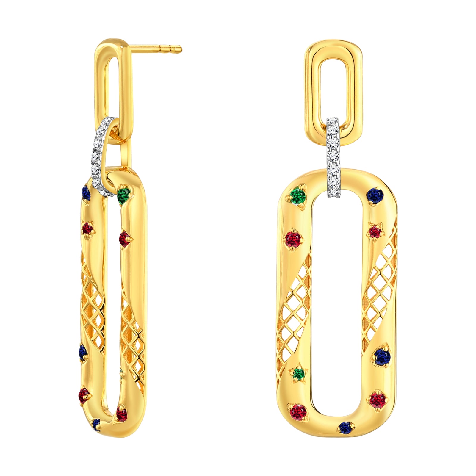 925 STERLING SILVER LE MESH EARRINGS