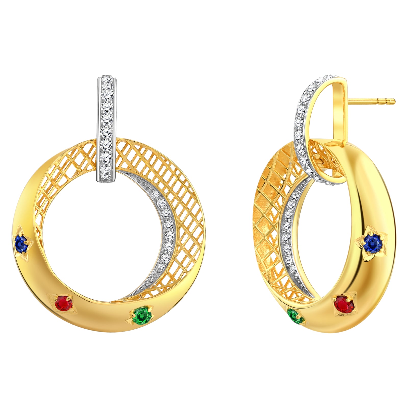 925 STERLING SILVER LE MESH EARRINGS