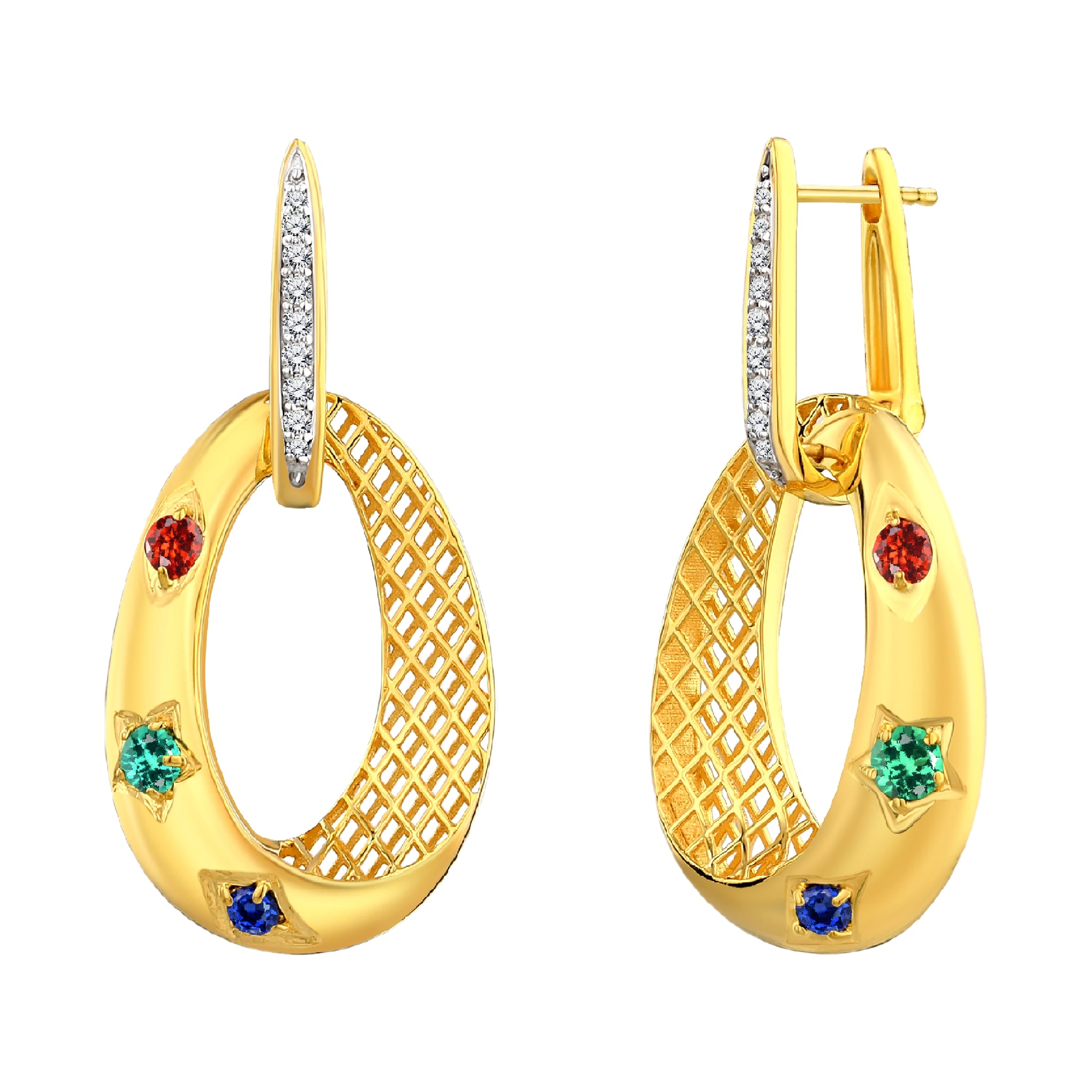 925 STERLING SILVER LE MESH EARRINGS