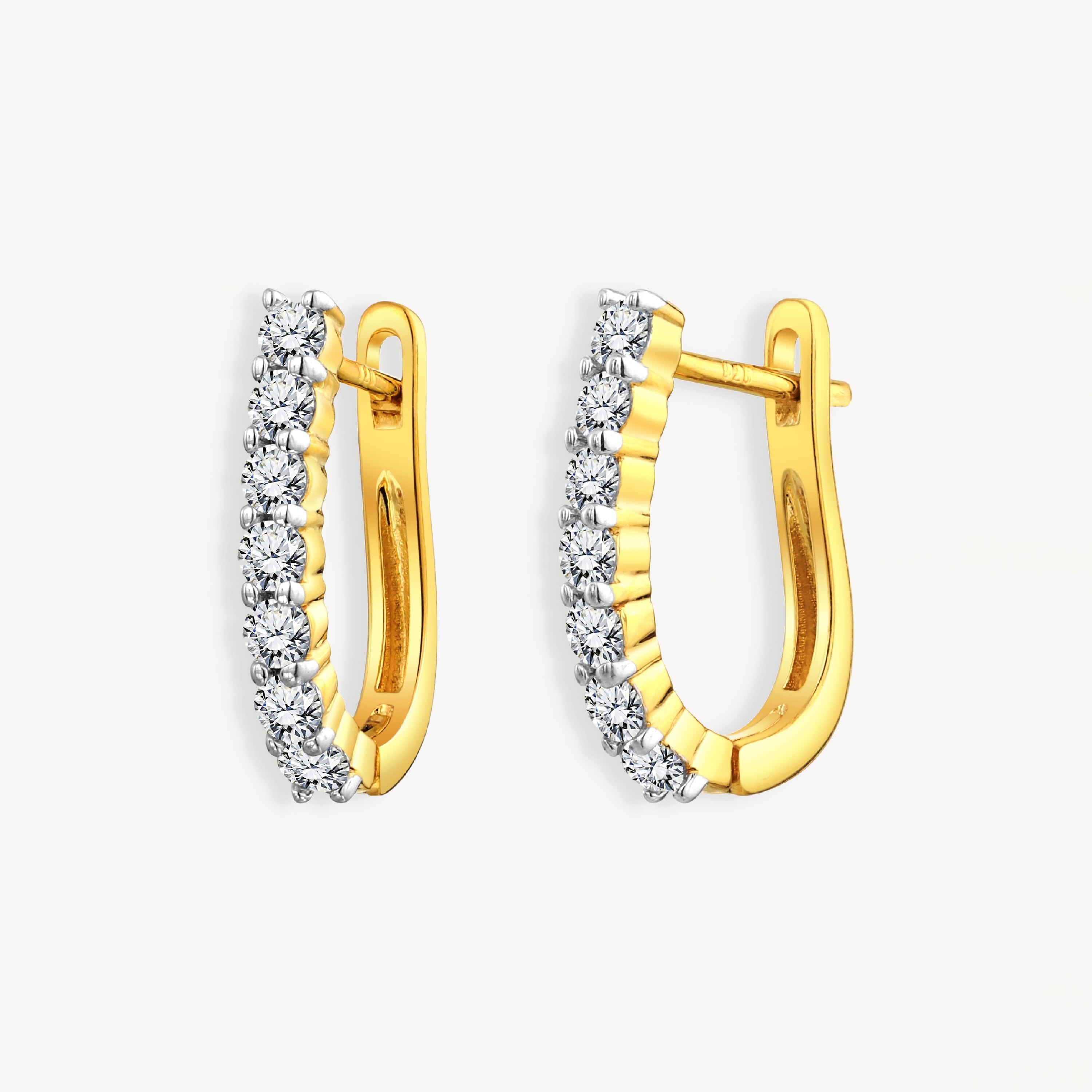 925 STERING SILVER CLIP EARRINGS WITH CUBIC ZIRCONIA