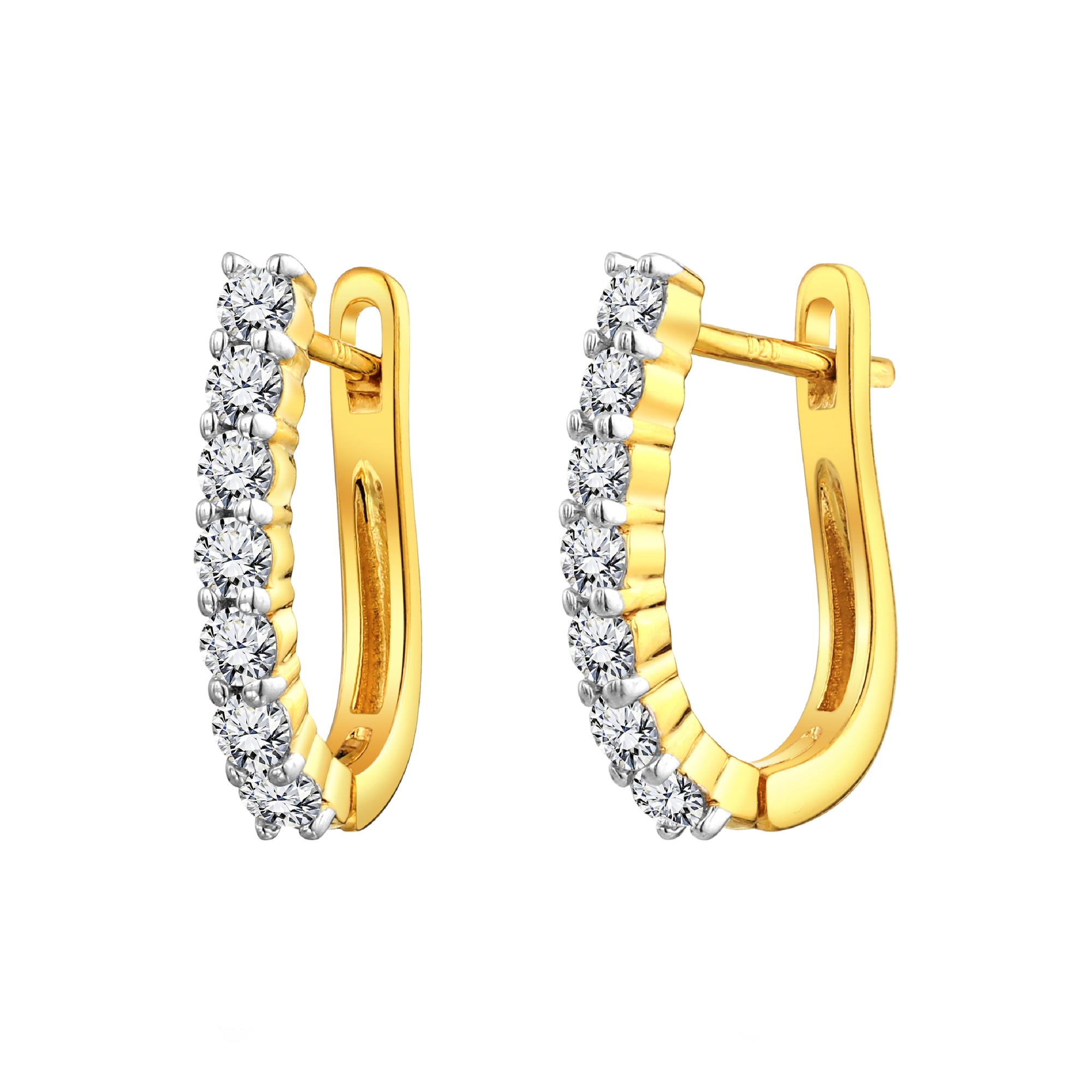 925 STERING SILVER CLIP EARRINGS WITH CUBIC ZIRCONIA