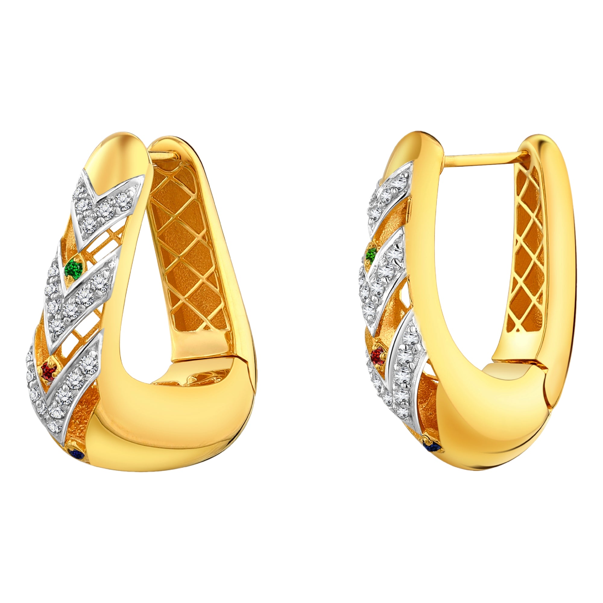 925 STERLING SILVER LE MESH EARRINGS