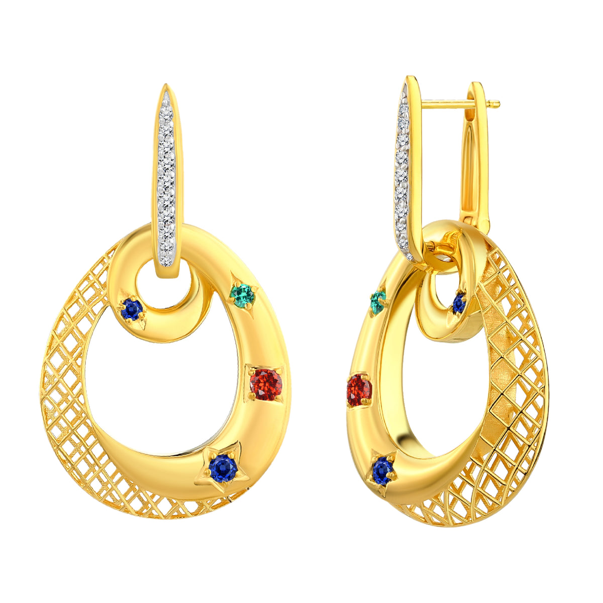 925 STERLING SILVER LE MESH EARRINGS