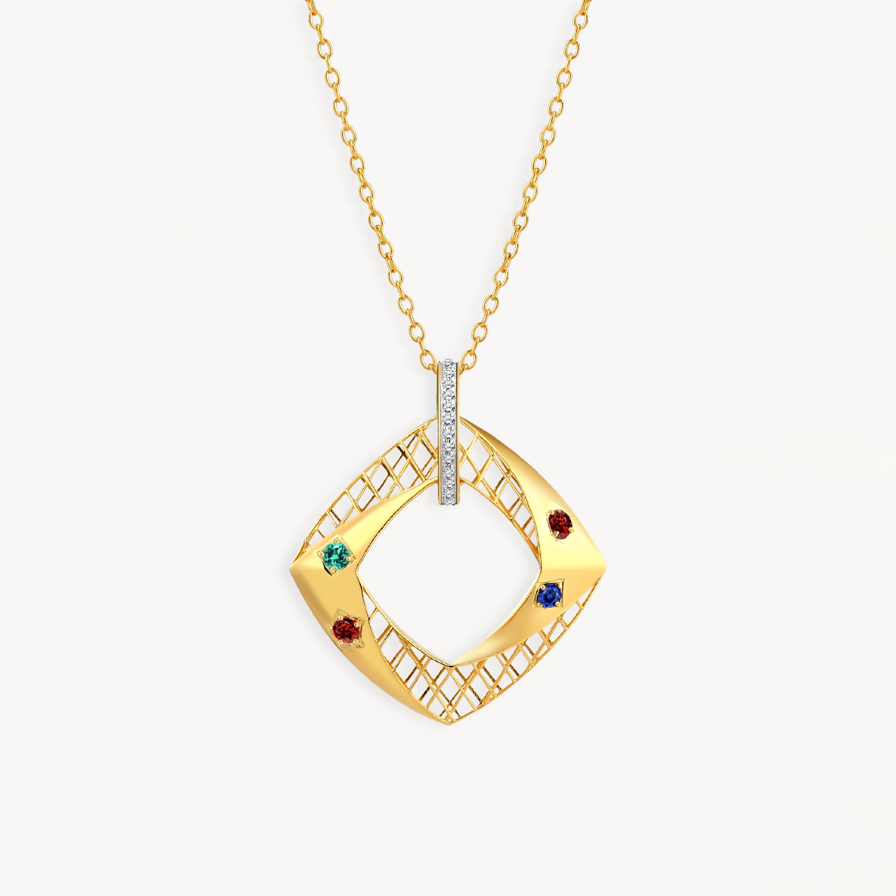 925 STERLING SILVER PENDANT WITH STONE