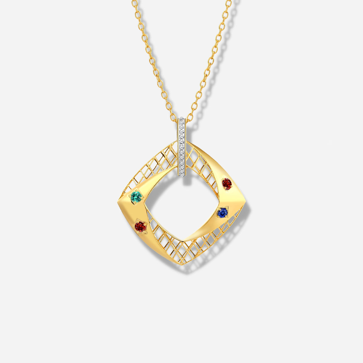 925 STERLING SILVER PENDANT WITH STONE