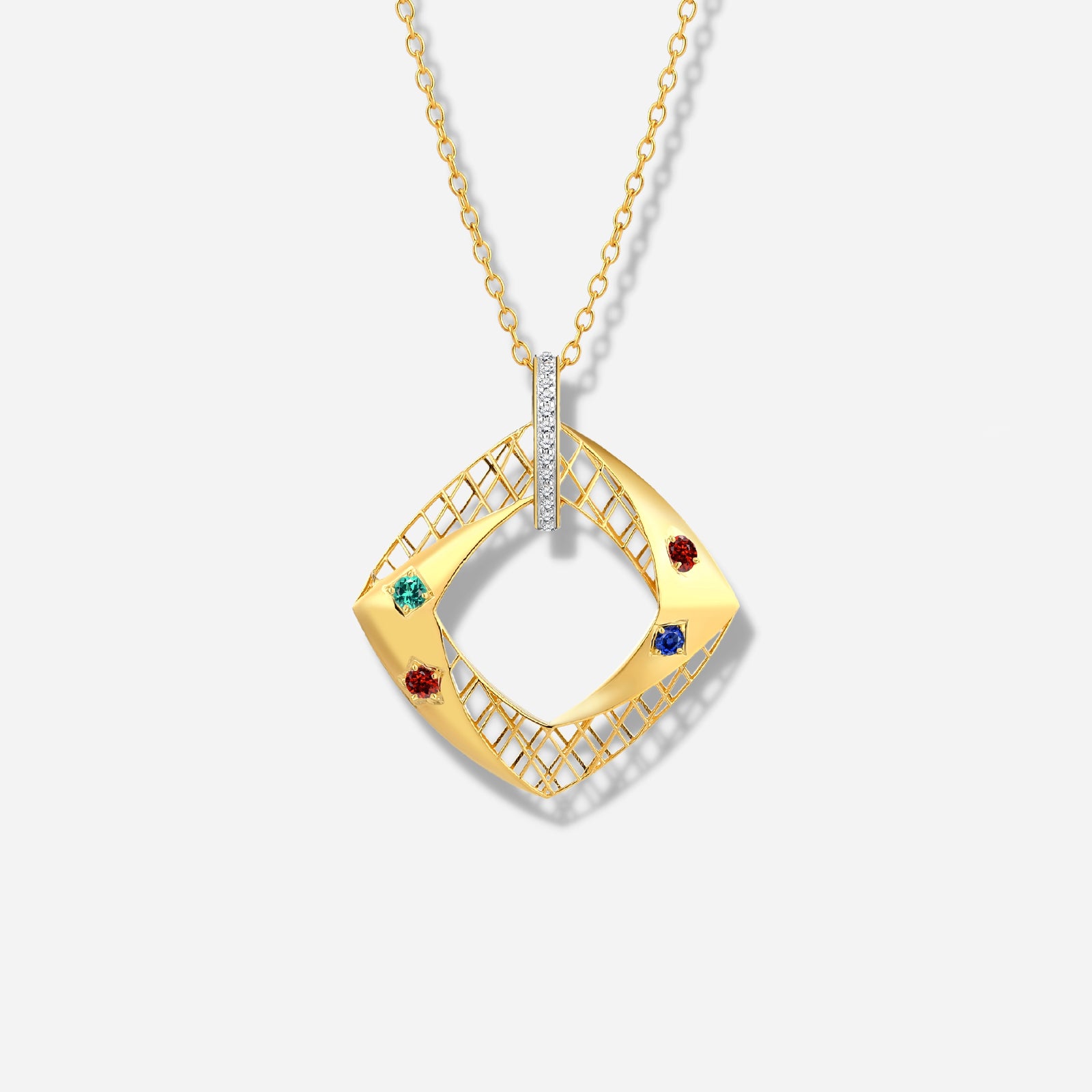 925 STERLING SILVER PENDANT WITH STONE