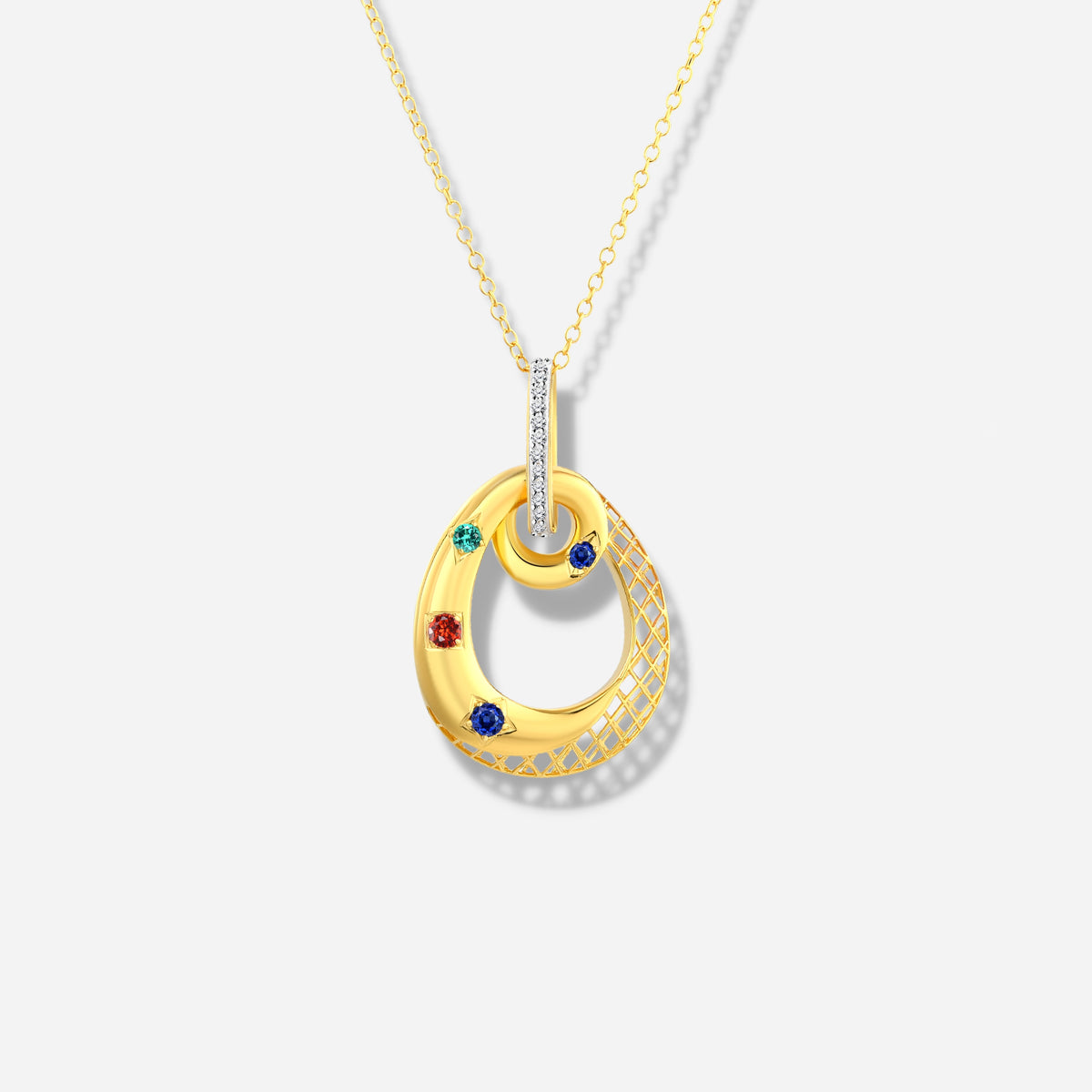 925 STERLING SILVER PENDANT WITH STONE