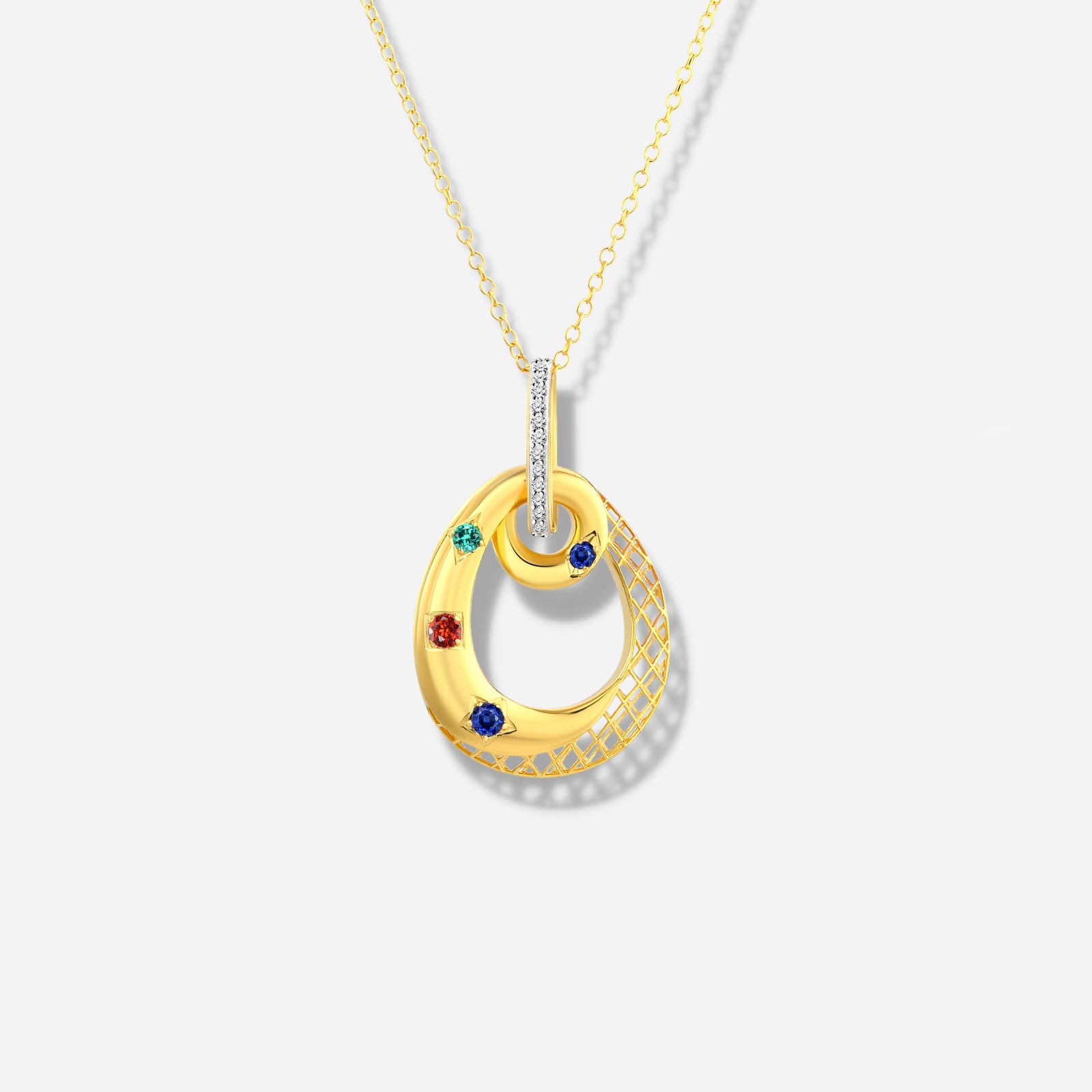 925 STERLING SILVER PENDANT WITH STONE