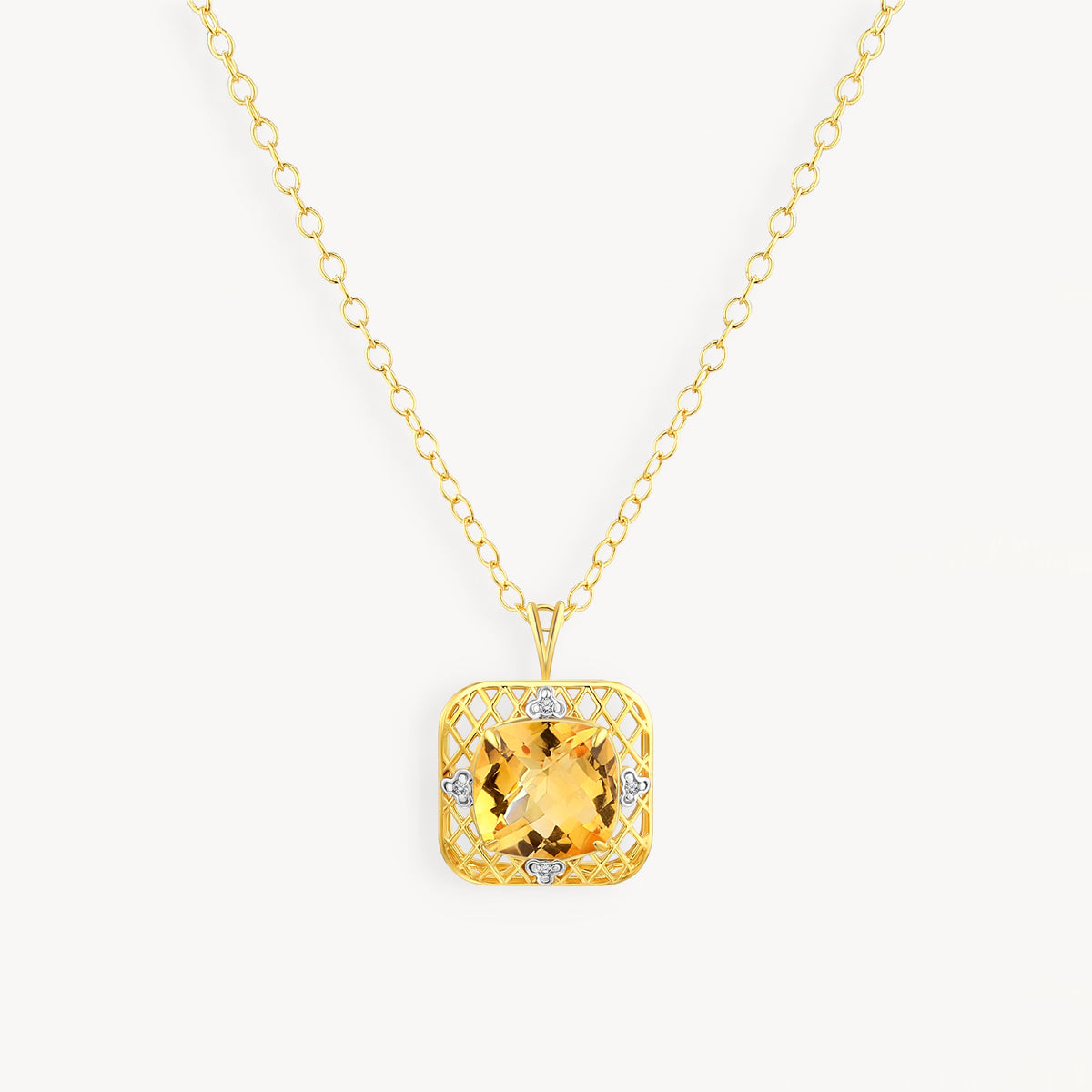 925 STERLING SILVER PENDANT WITH GOLDEN CITRINE