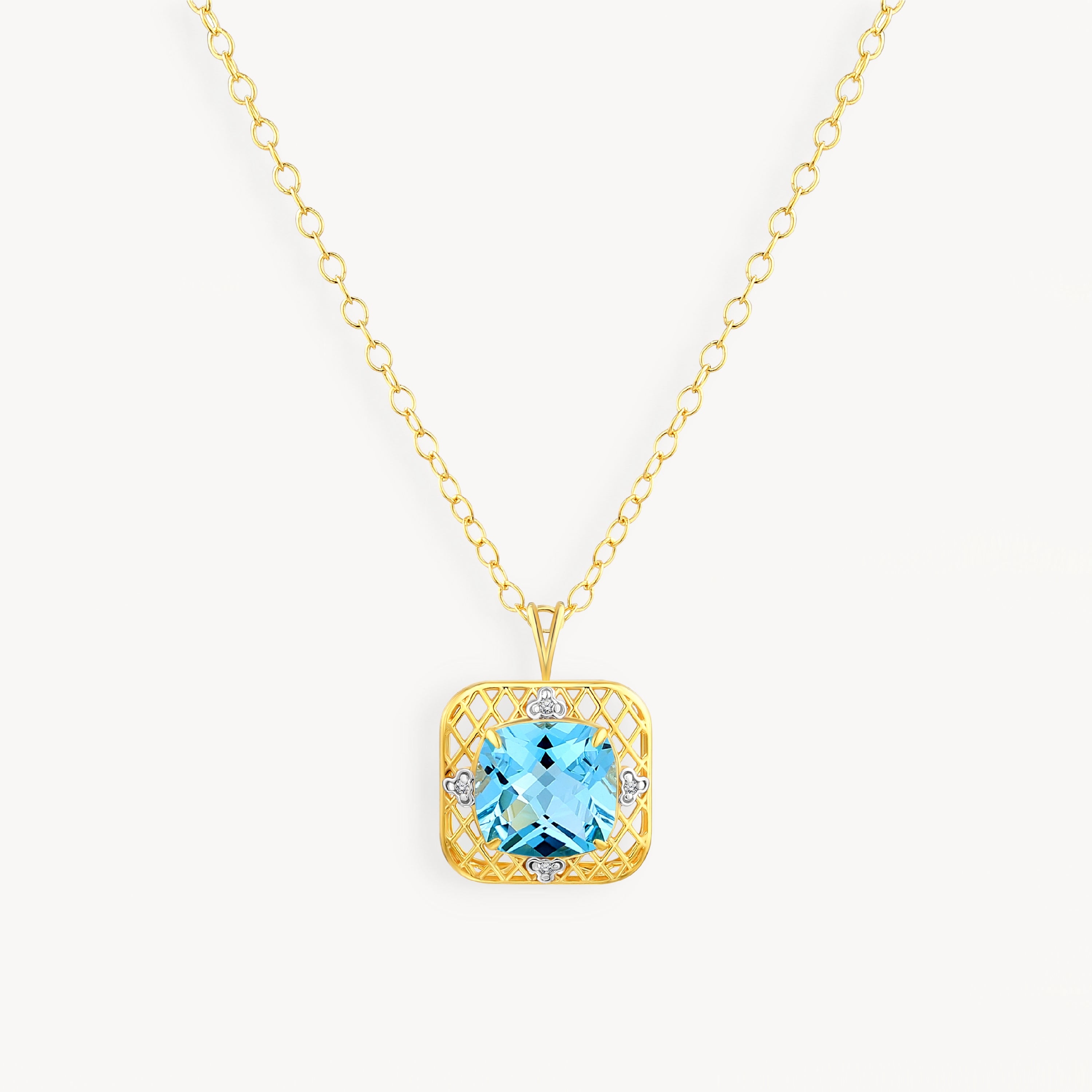 925 STERLING SILVER PENDANT WITH SWISS BLUE TOPAZ