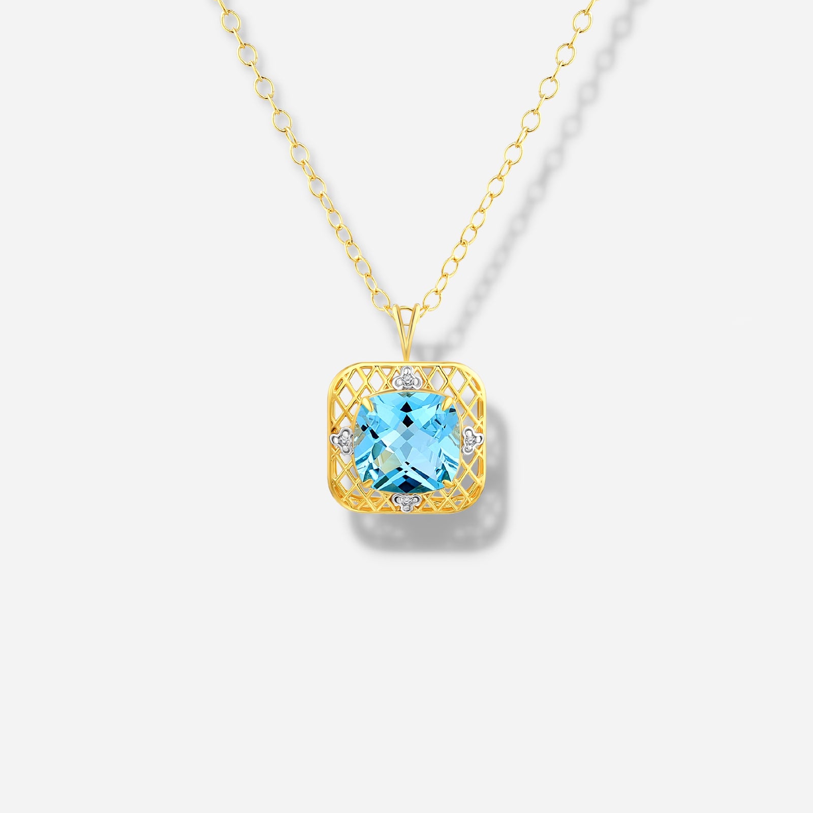 925 STERLING SILVER PENDANT WITH SWISS BLUE TOPAZ