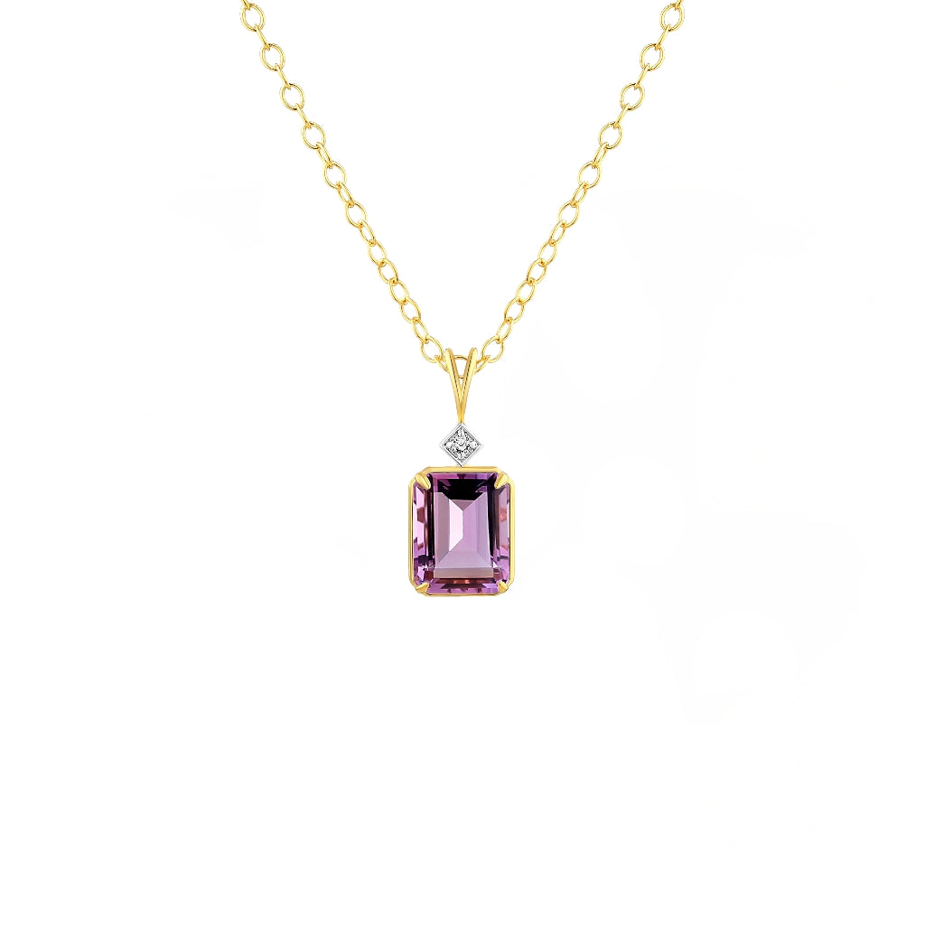 925 STERLING SILVER PENDANT WITH AMETHYST