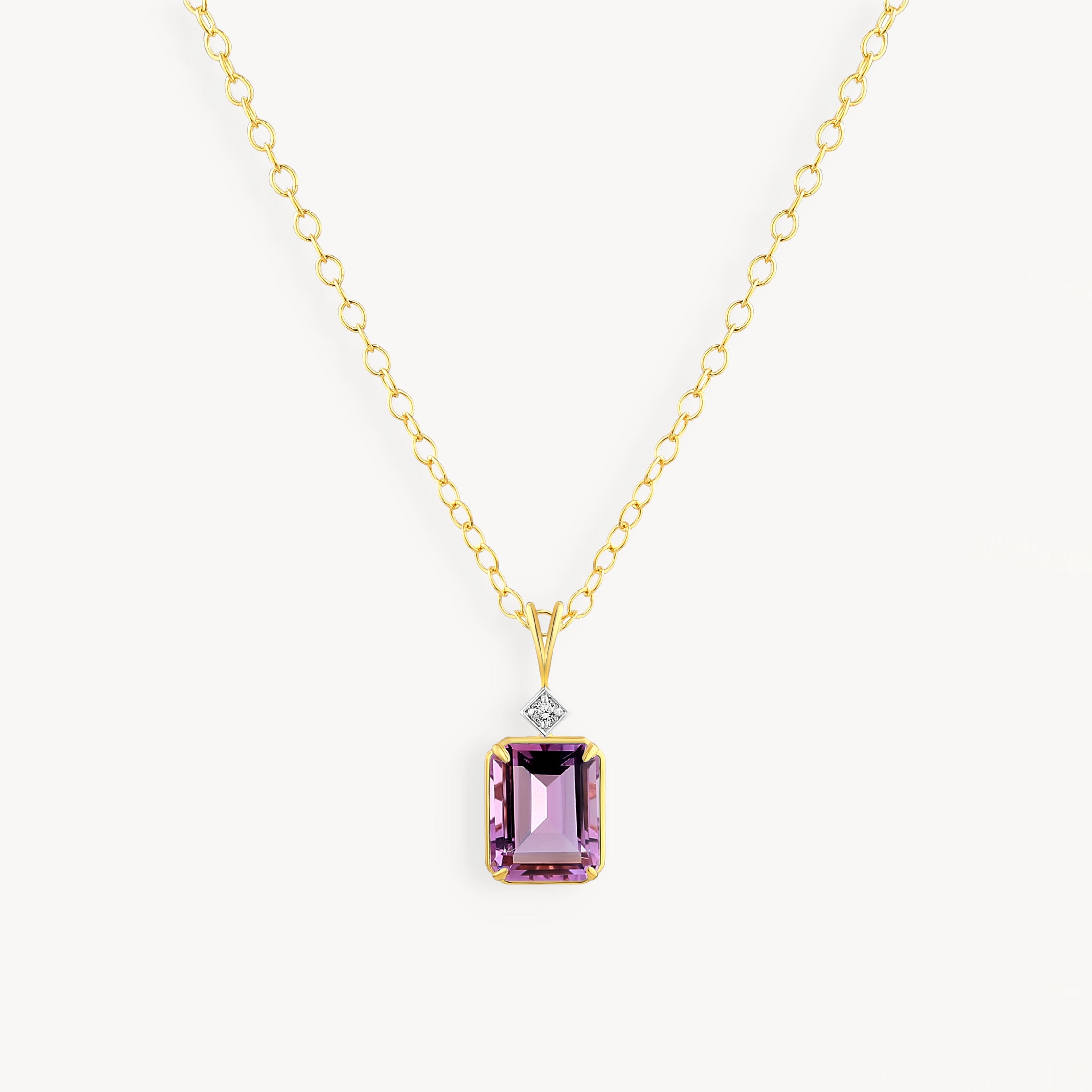 925 STERLING SILVER PENDANT WITH AMETHYST