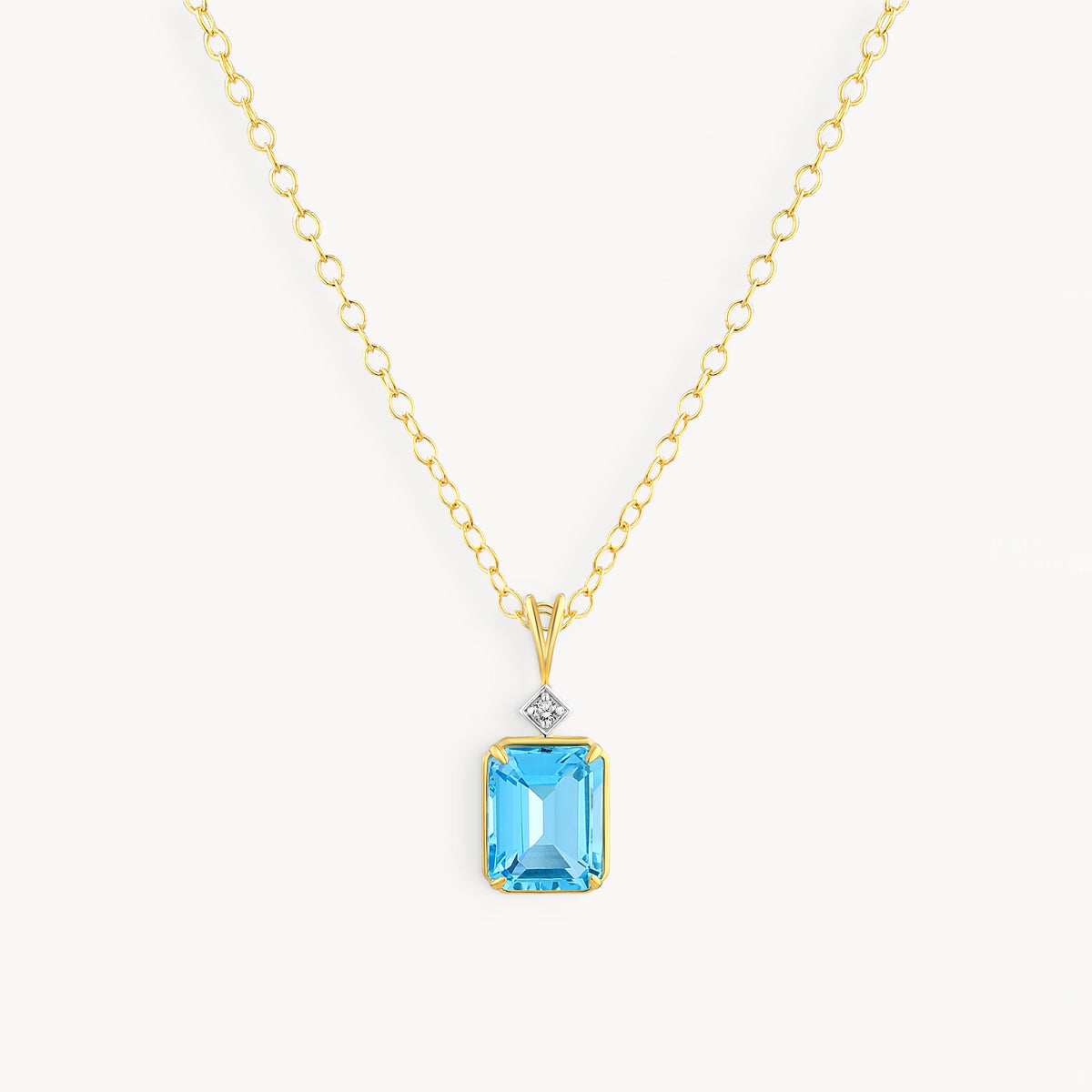925 STERLING SILVER PENDANT WITH SWISS BLUE TOPAZ