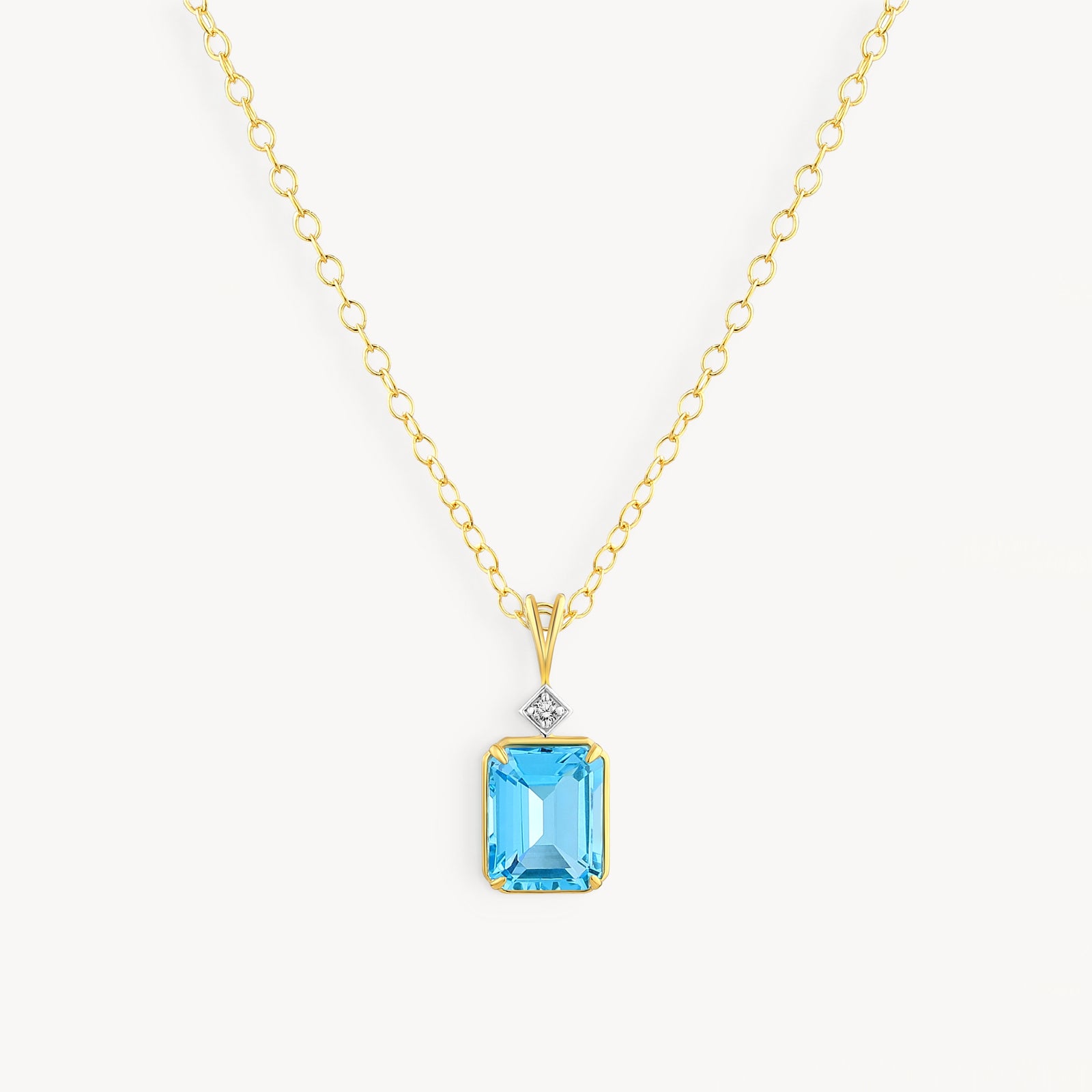 925 STERLING SILVER PENDANT WITH SWISS BLUE TOPAZ