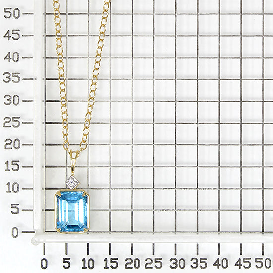 925 STERLING SILVER PENDANT WITH SWISS BLUE TOPAZ