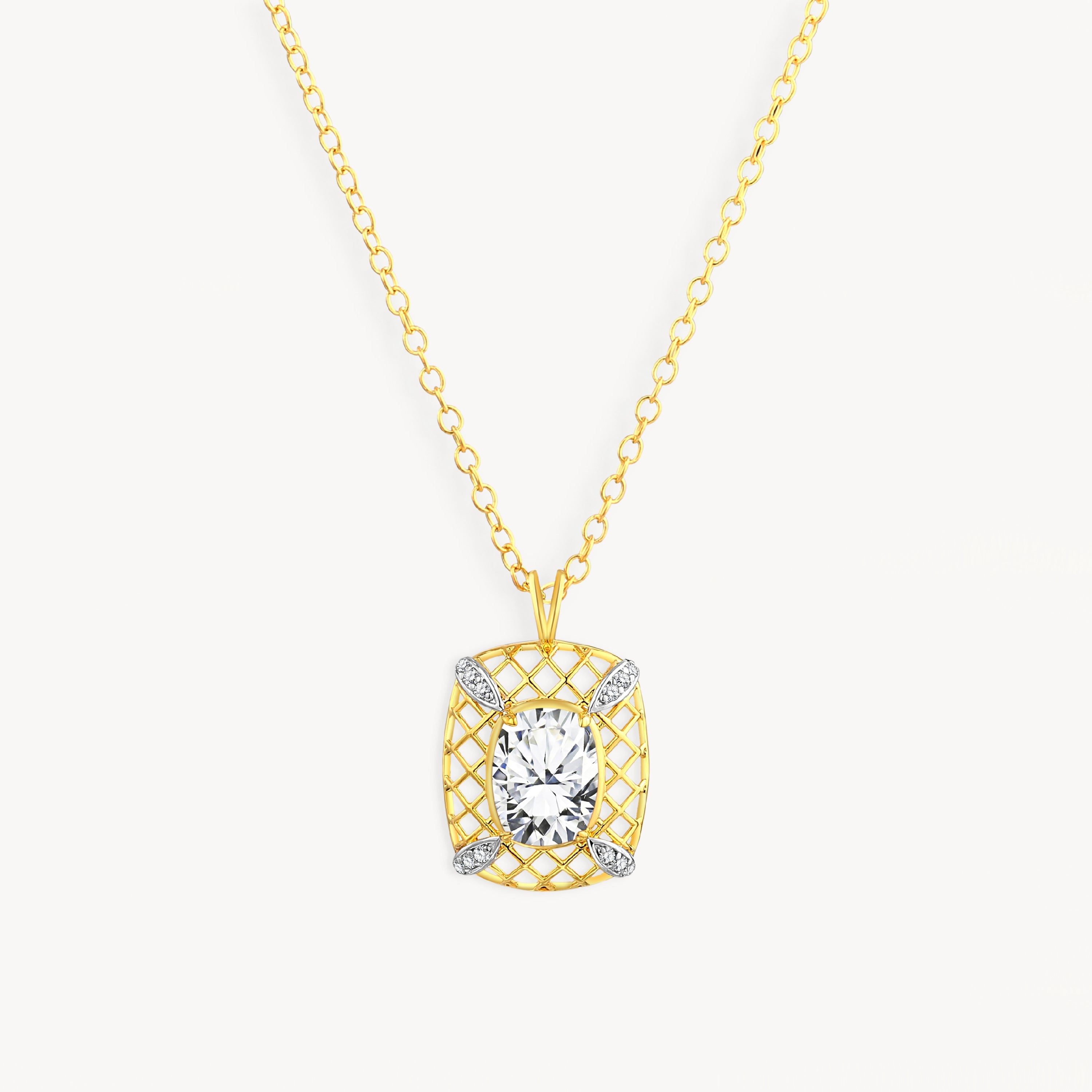 925 STERLING SILVER PENDANT WITH WHITE TOPAZ