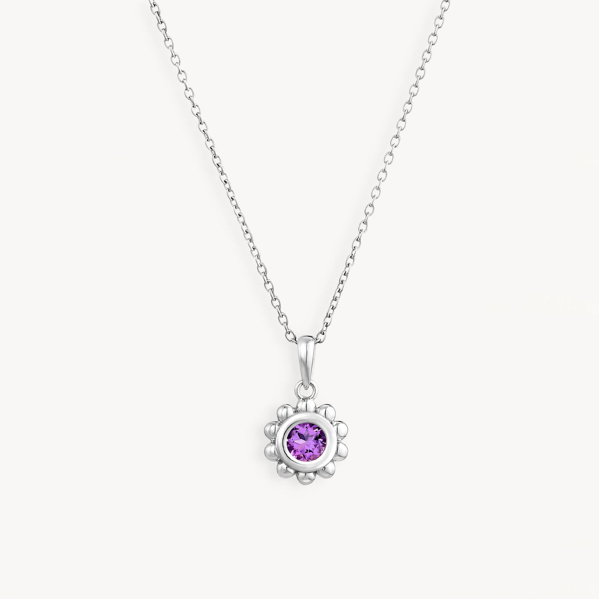 925 STERLING SILVER PENDANT WITH AMETHYST