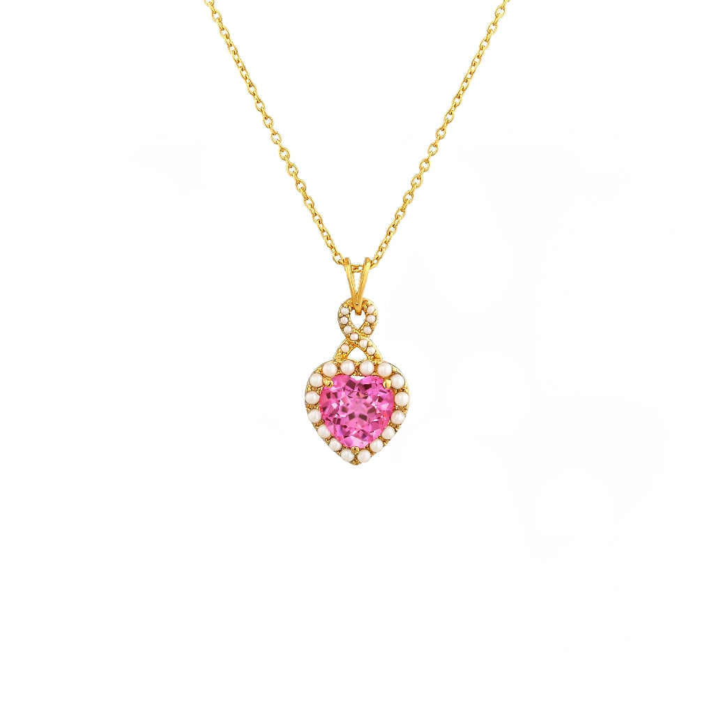 925 STERLING SILVER PENDANT WITH PINK TOPAZ