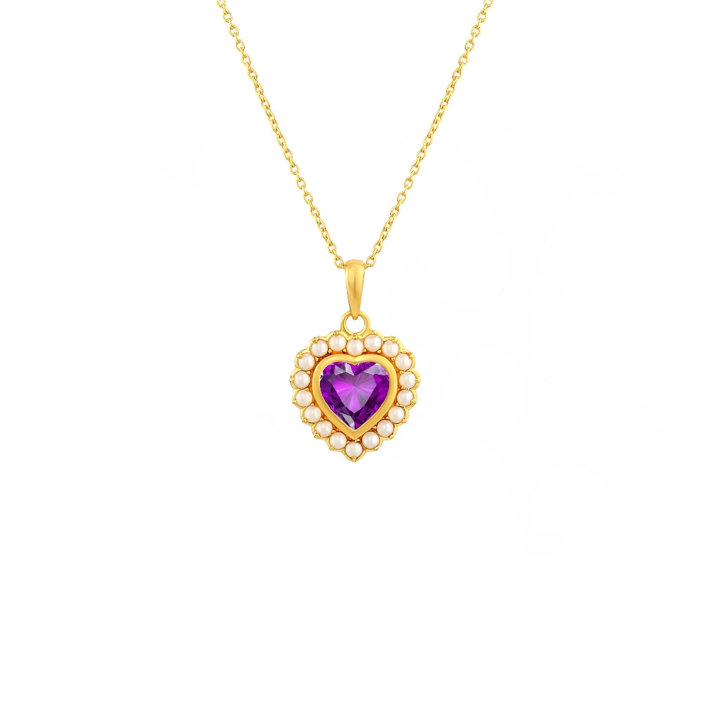 925 STERLING SILVER PENDANT WITH AMETHYST