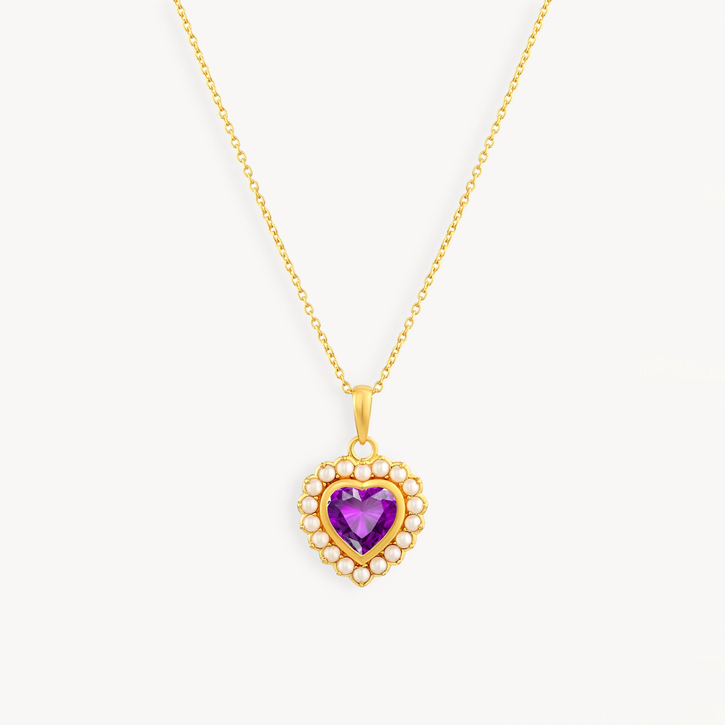 925 STERLING SILVER PENDANT WITH AMETHYST