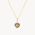 925 STERLING SILVER PENDANT WITH BROWN CUBIC ZIRCONIA