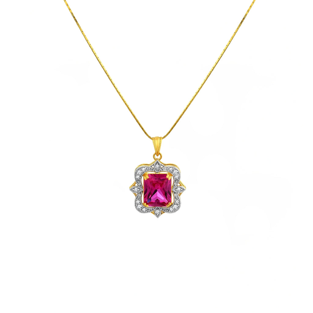 925 STERLING SILVER PENDANT WITH RUBY