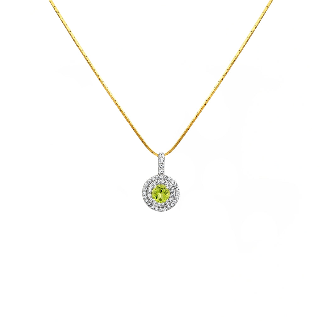 925 STERLING SILVER PENDANT WITH PERIDOT