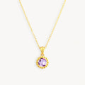 925 STERLING SILVER PENDANT WITH BRAZIL AMETHYST