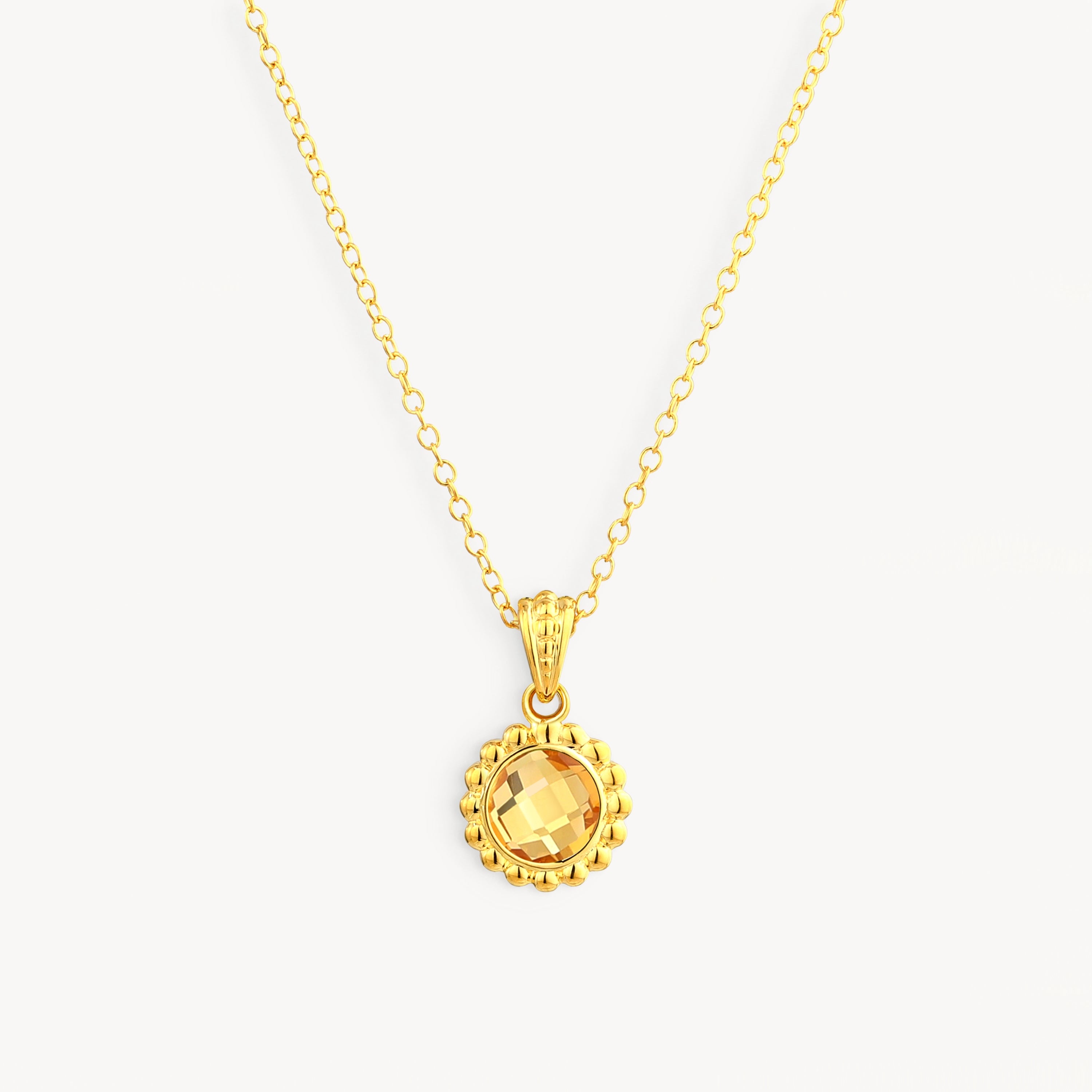 925 STERLING SILVER PENDANT WITH CITRINE
