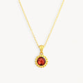 925 STERLING SILVER PENDANT WITH GARNET