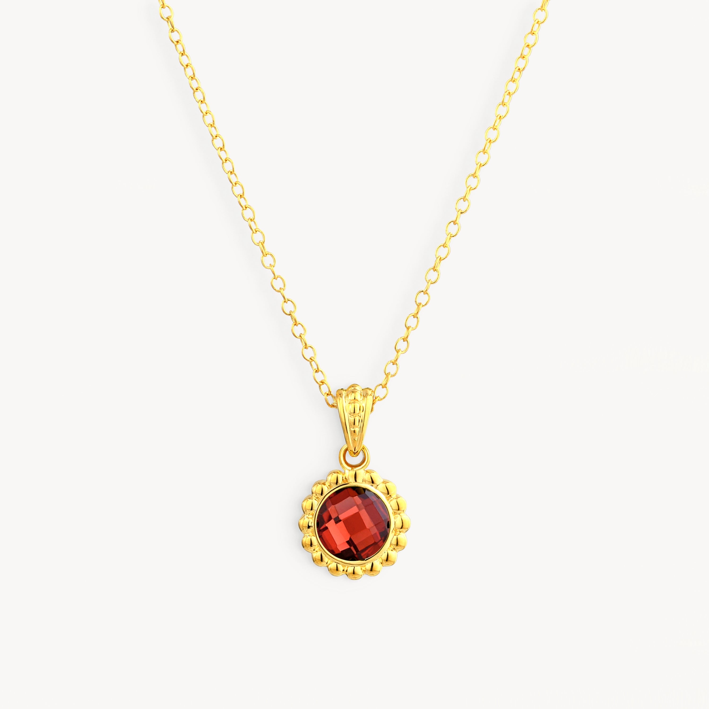 925 STERLING SILVER PENDANT WITH GARNET
