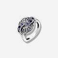 925 STERLING SILVER RING WITH BLUE SAPPHIRE