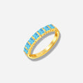 925 STERLING SILVER RING WITH SWISS BLUE TOPAZ