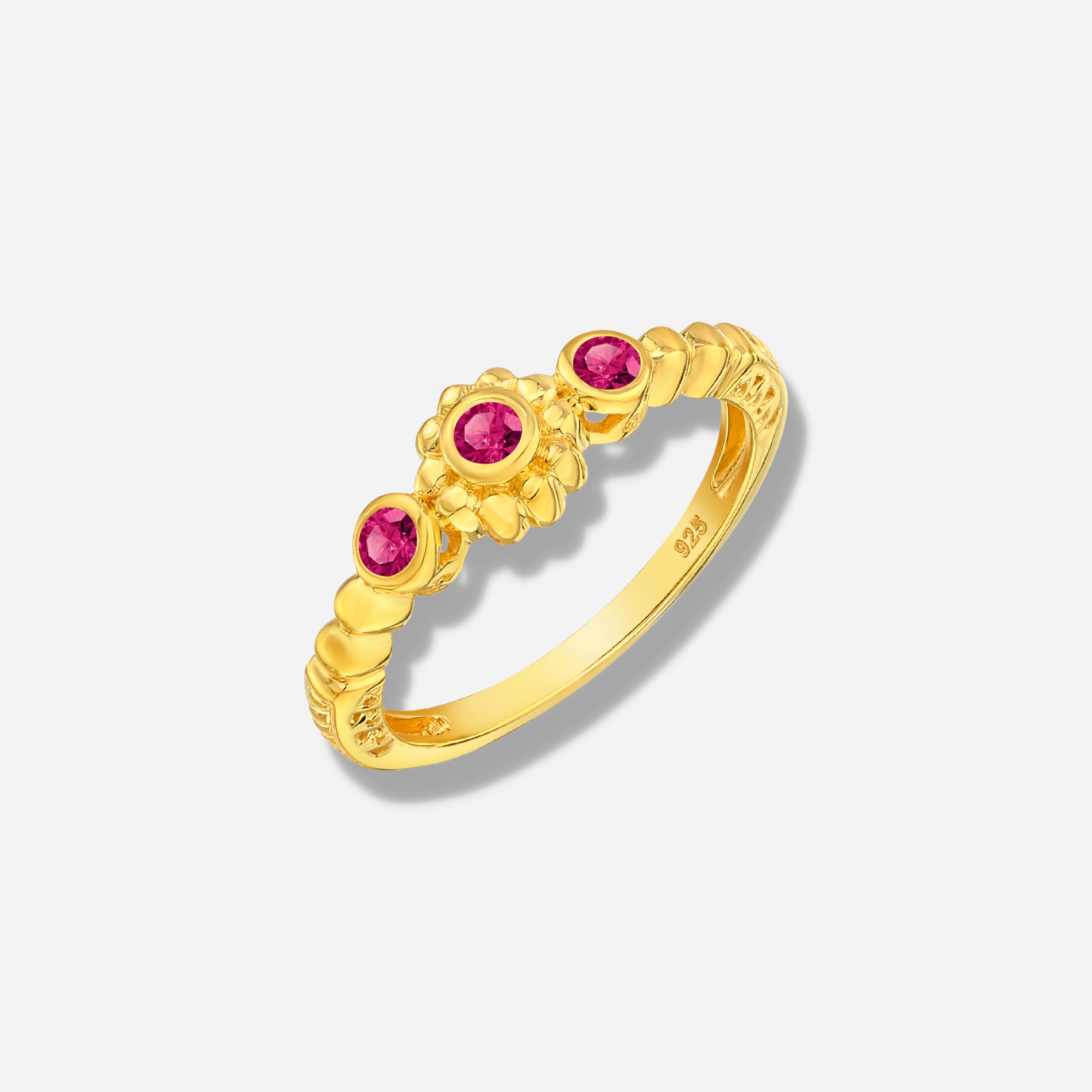 925 STERLING SILVER RING WITH RUBY