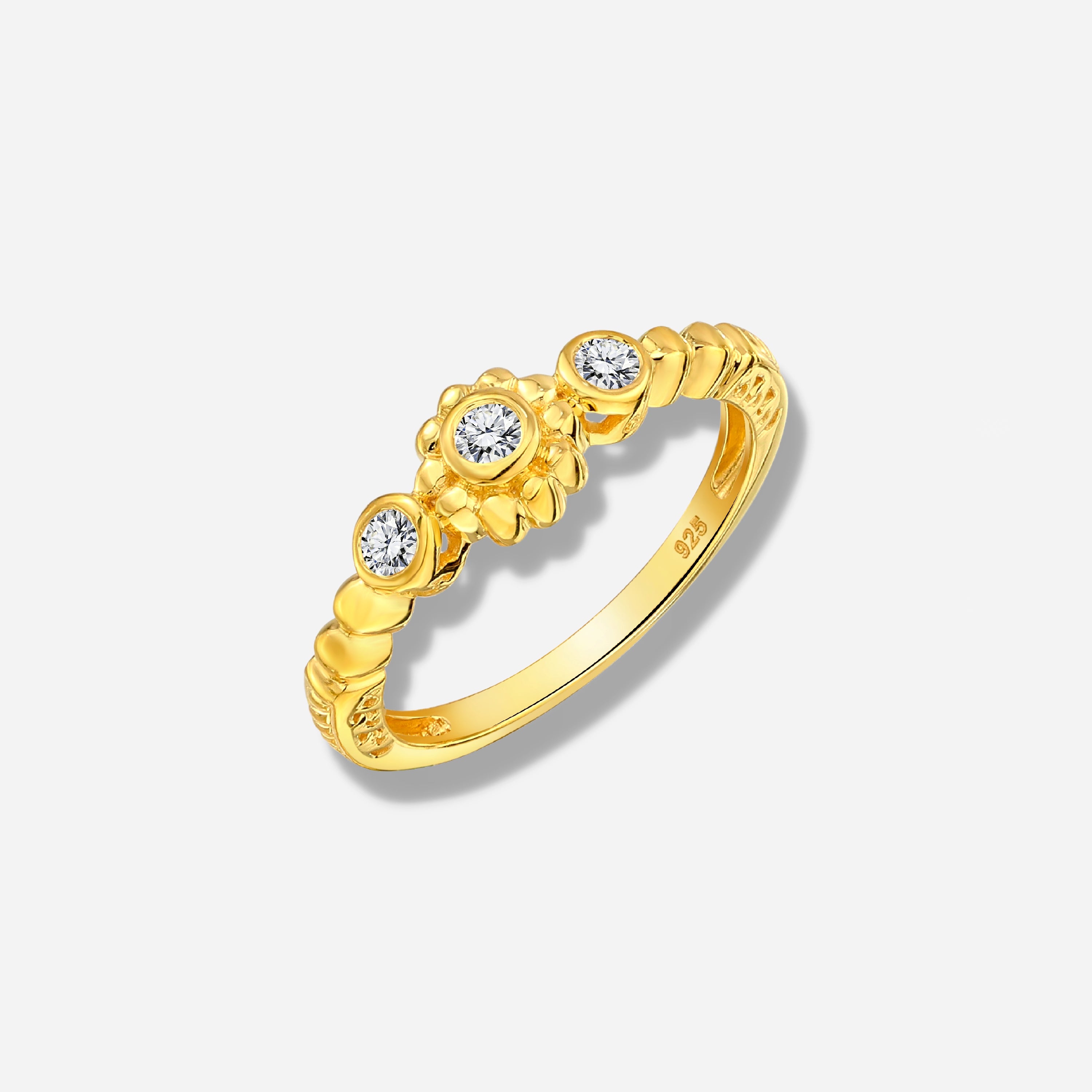 925 STERLING SILVER RING WITH CUBIC ZIRCONIA