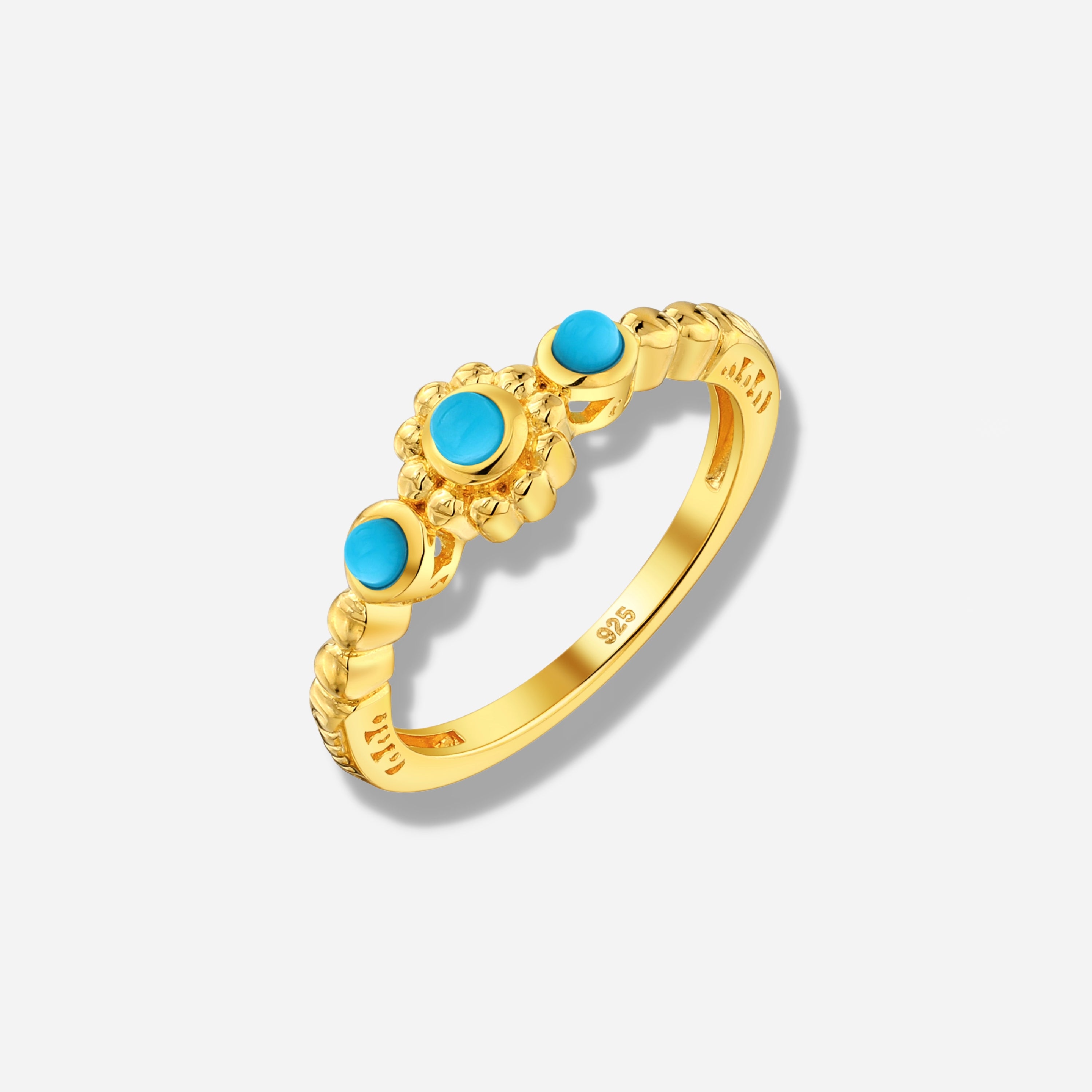 925 STERLING SILVER RING WITH TURQUISE