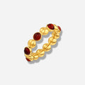 925 STERLING SILVER RING WITH AMBER AGATE
