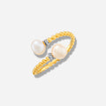 925 STERLING SILVER CAVIAR RING WITH FRESHWATER PEARL