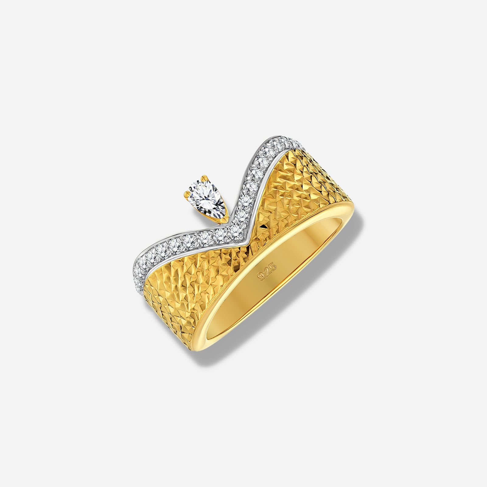 925 STERLING SILVER RING WITH CUBIC ZIRCONIA